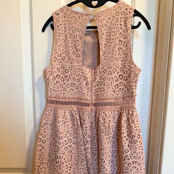 Altar’d State Pink Lace Fit & Flare Dress L - Picture 6 of 10